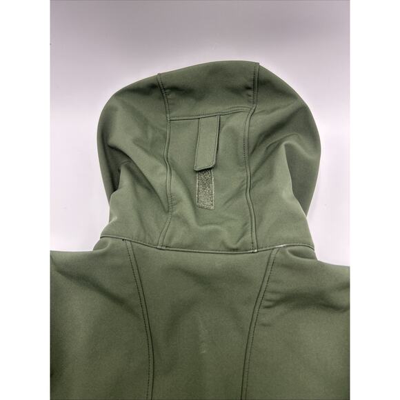EDDIE BAUER Womens Jacket Green COAT Hooded Fleece Lined Full Zip Size XL - Picture 10 of 11